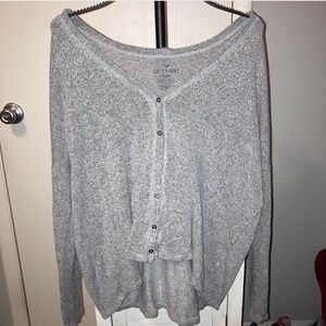 Plush Soft Knit Heather Gray Women's Cardigan